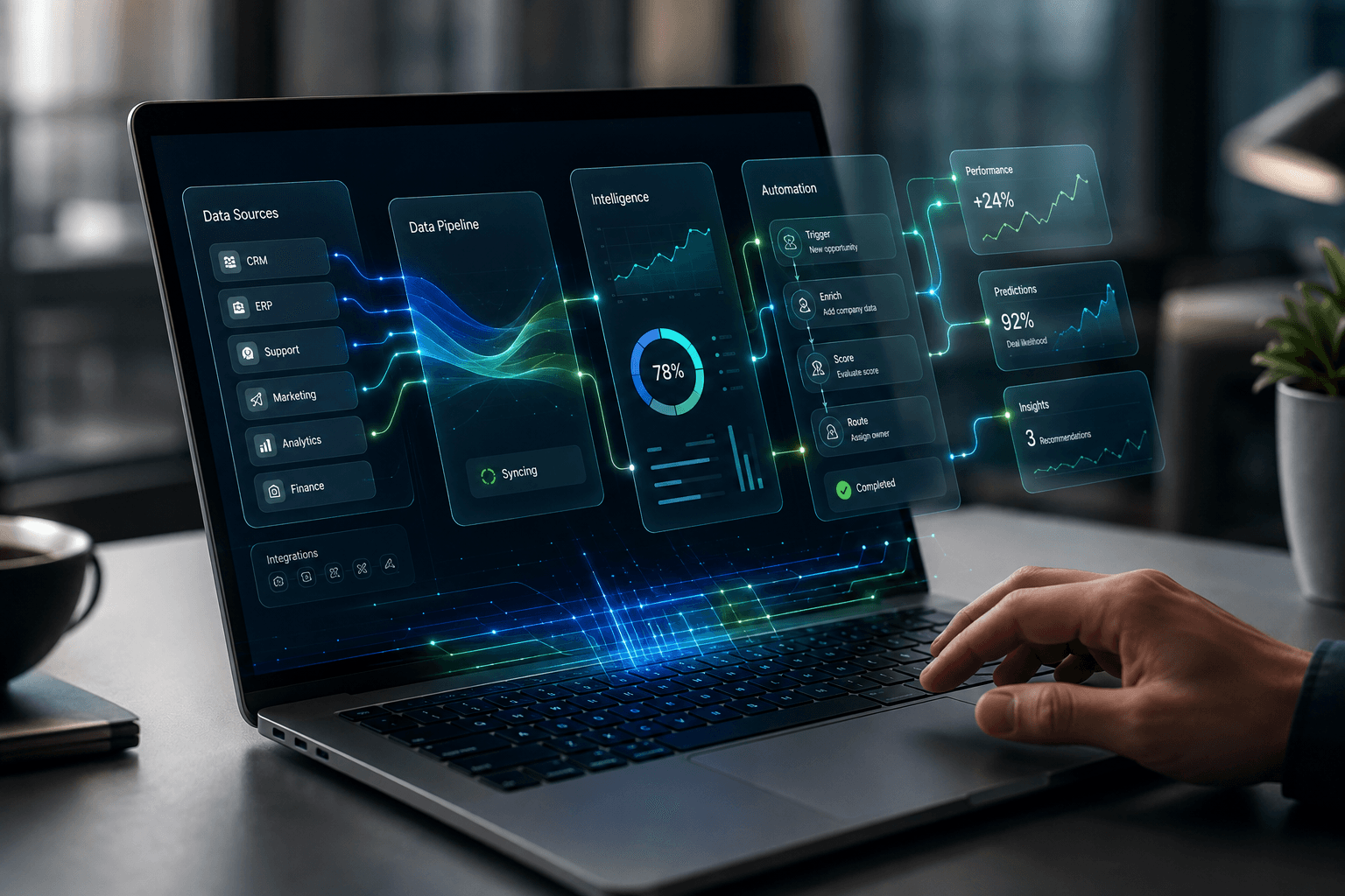 Yukosa platform connecting enterprise data, AI intelligence and workflow automation