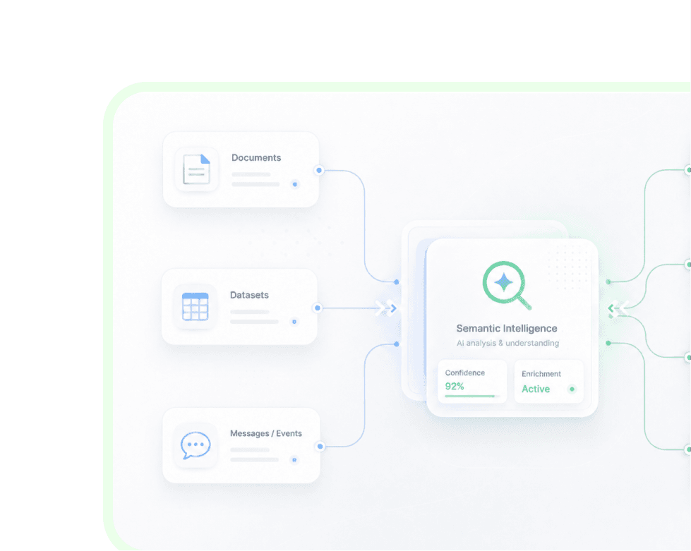 Interactive dashboard displaying AI-generated insights supporting a decision